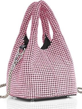 NWT Sparkling Bling SwarovskI Crystal Rhinestone Bucket Bag Shoulder Pur…